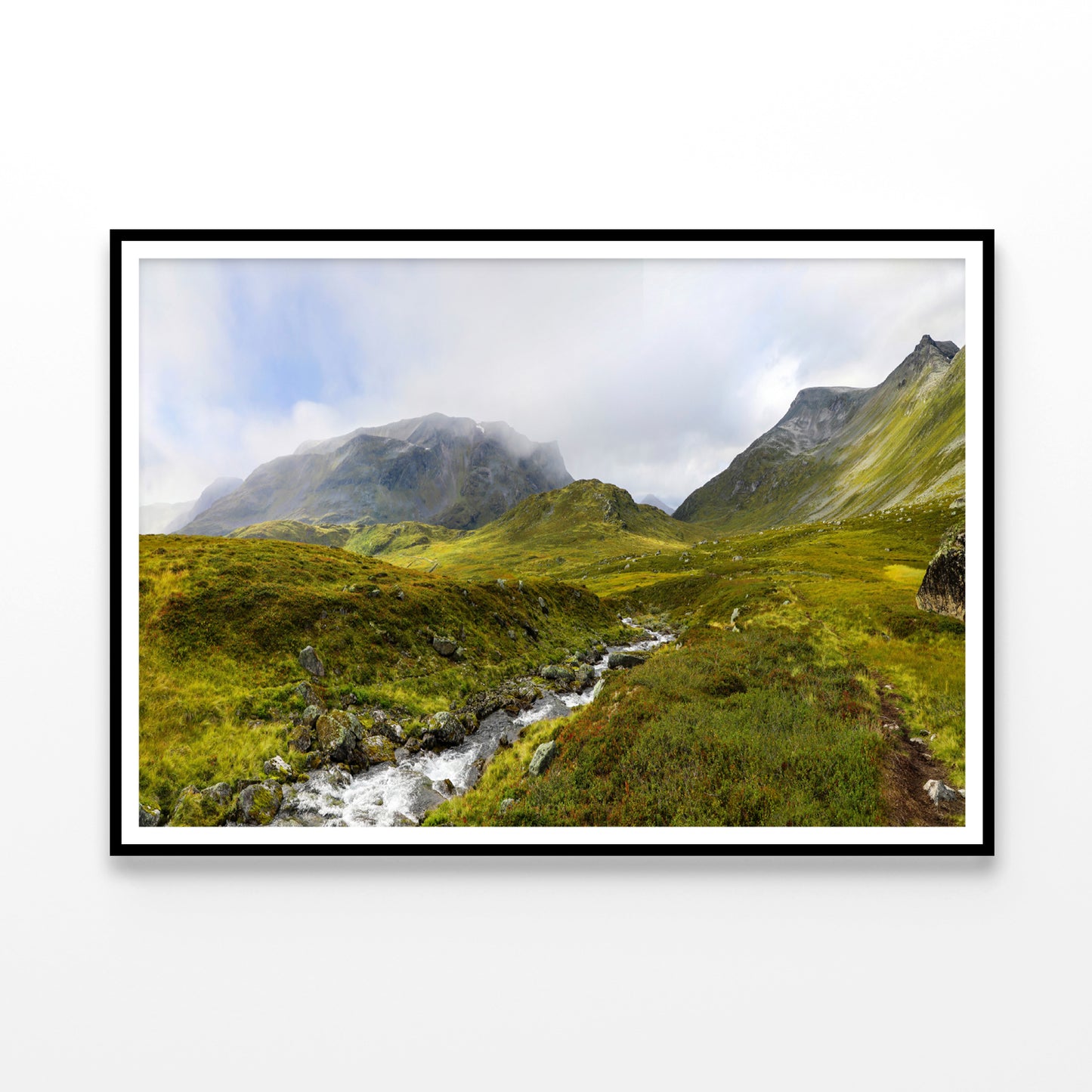 Stream Flowing Green Mountain Home Decor Premium Quality Poster Print Choose Your Sizes