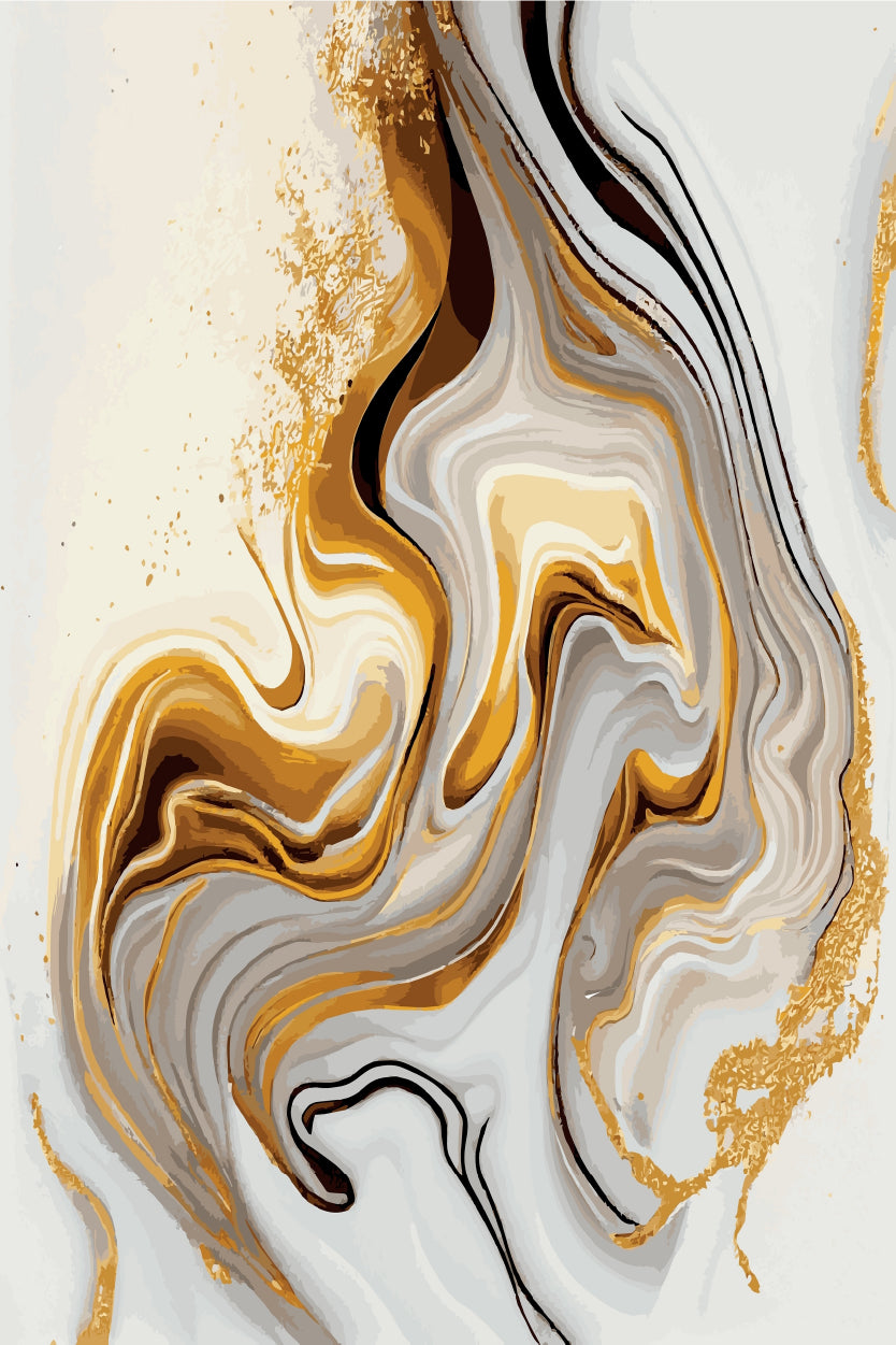 Yellow Marble Texture with White Gold Marble Surface Wall Art Decor 100% Australian Made