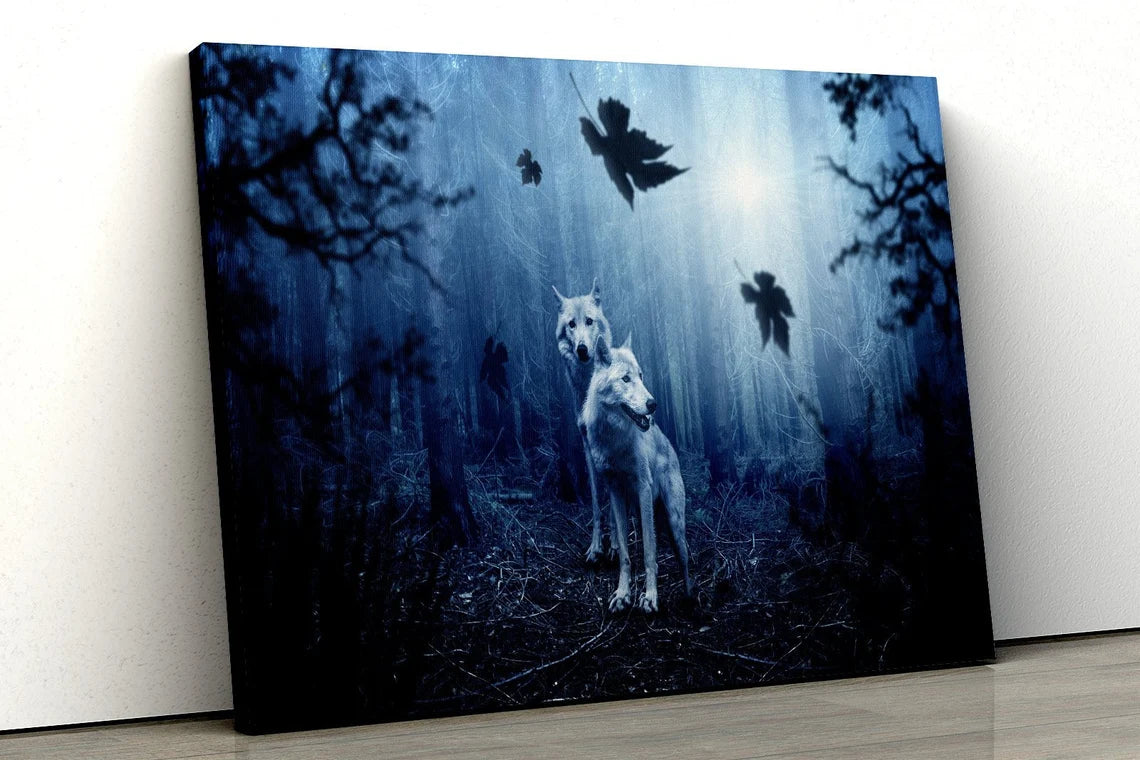 Large Wolf forest animal UV Direct Aluminum Print Australian Made Quality