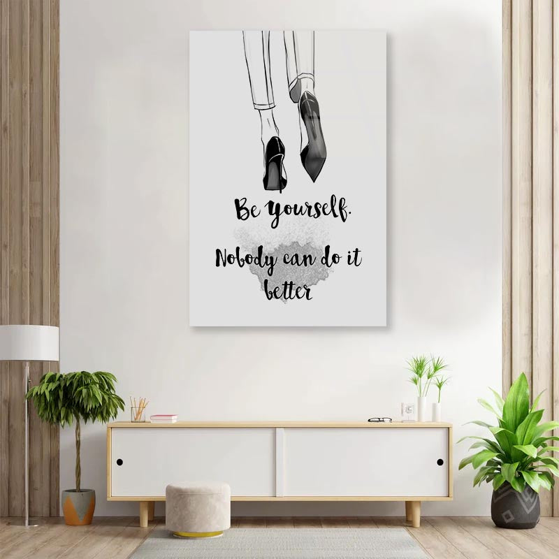 Be Yourself Quote 3D Design Acrylic Glass Print Tempered Glass Wall Art 100% Made in Australia Ready to Hang