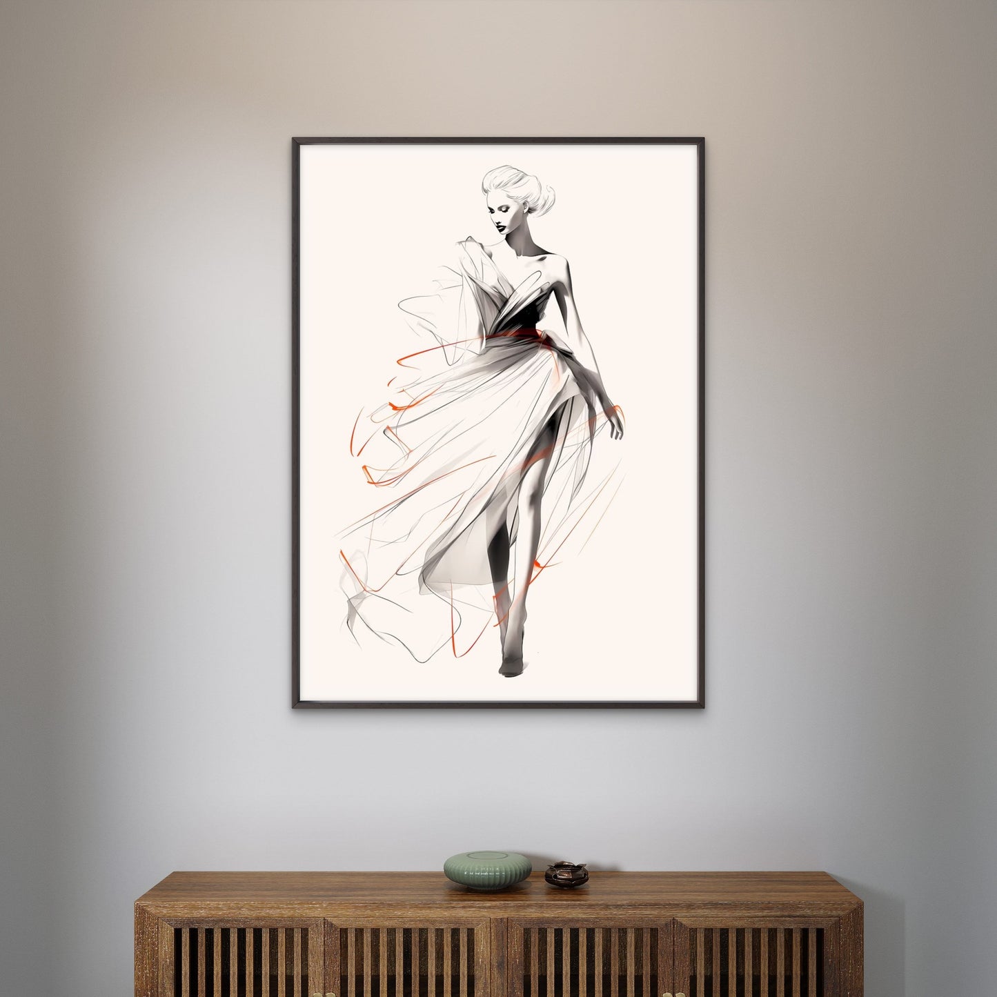 Chic Haute Couture Woman Gown Fashion Home Decor Premium Quality Poster Print Choose Your Sizes - Bella Home Decor