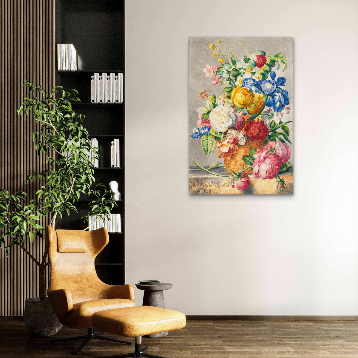 Floral Still Life Dutch Vintage Painting 60x90cm Metal Print Ready to Hang