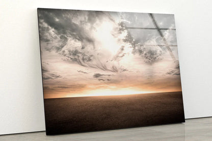 Cloudy Sky Sunset View UV Direct Aluminum Print Australian Made Quality