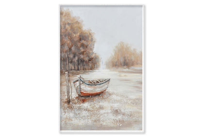 A Natural Scenery, Boat, Painting Wall Art Limited Edition High Quality Print