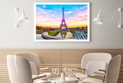 Eiffel Tower At Sunset in Paris Home Decor Premium Quality Poster Print Choose Your Sizes