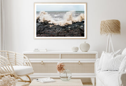 Waves Beach Side View Home Decor Premium Quality Poster Print Choose Your Sizes