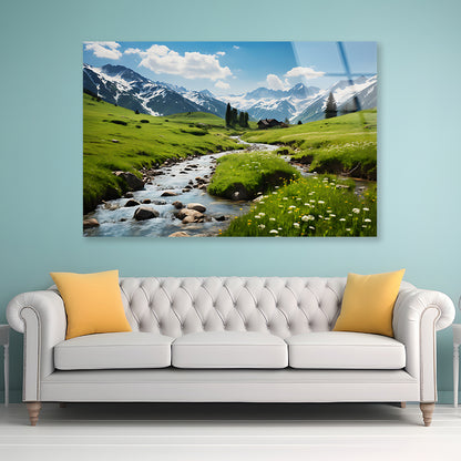 Lake and Mountains View Acrylic Glass Print Tempered Glass Wall Art 100% Made in Australia Ready to Hang