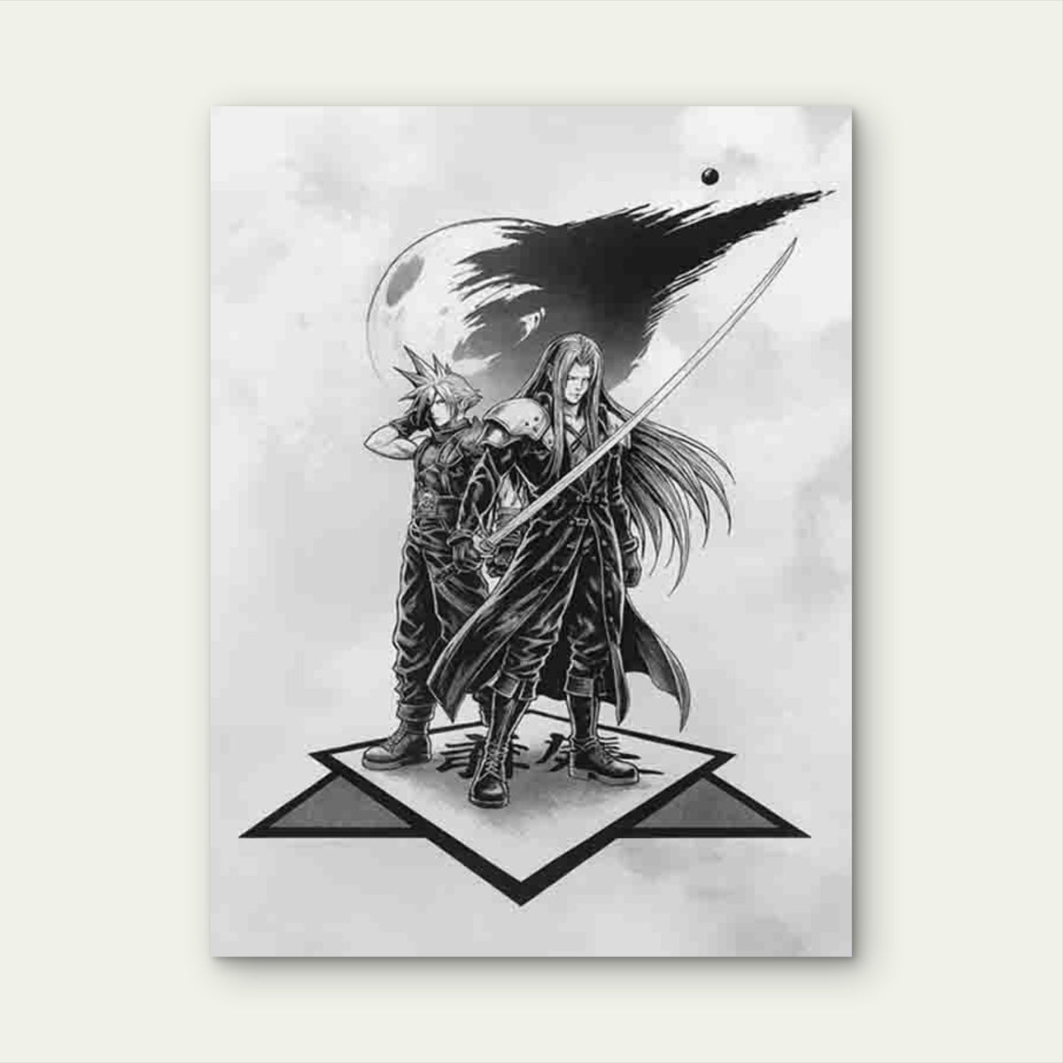Final Fantasy Artwork Modern Retro 40x60cm Metal Print Ready to Hang
