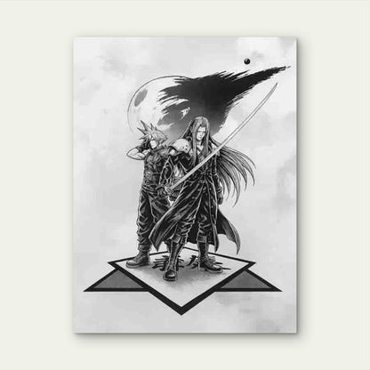 Final Fantasy Artwork Modern Retro 40x60cm Metal Print Ready to Hang