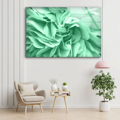 Green Flower Closeup UV Direct Aluminum Print Australian Made Quality