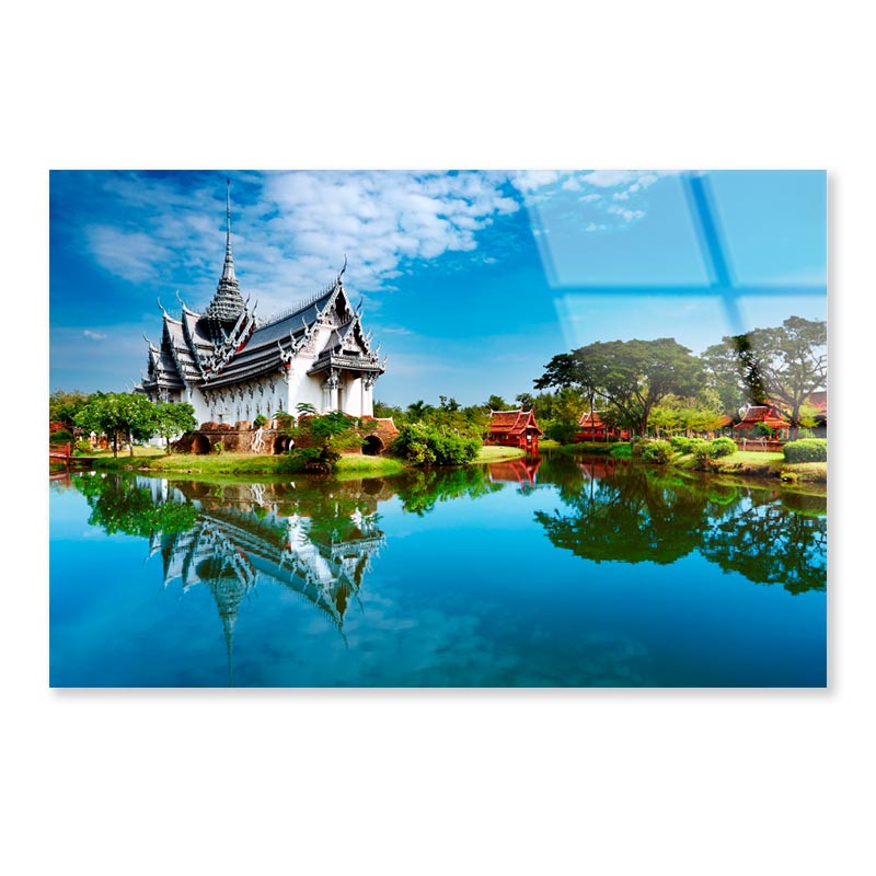 Sanphet Prasat Palace, Ancient City, Bangkok, Thailand Acrylic Glass Print Tempered Glass Wall Art 100% Made in Australia Ready to Hang