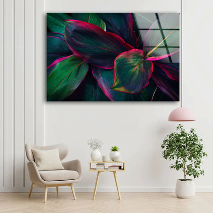 Leaves Closeup Shot UV Direct Aluminum Print Australian Made Quality