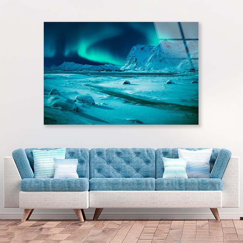 Wonderful Snowy Winter in Norway Acrylic Glass Print Tempered Glass Wall Art 100% Made in Australia Ready to Hang