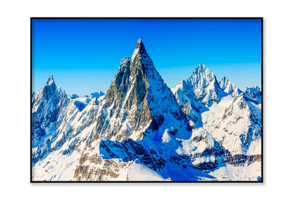 Mountain Tops. Alpine Mountains Ski Resort View Home Decor Premium Quality Poster Print Choose Your Sizes