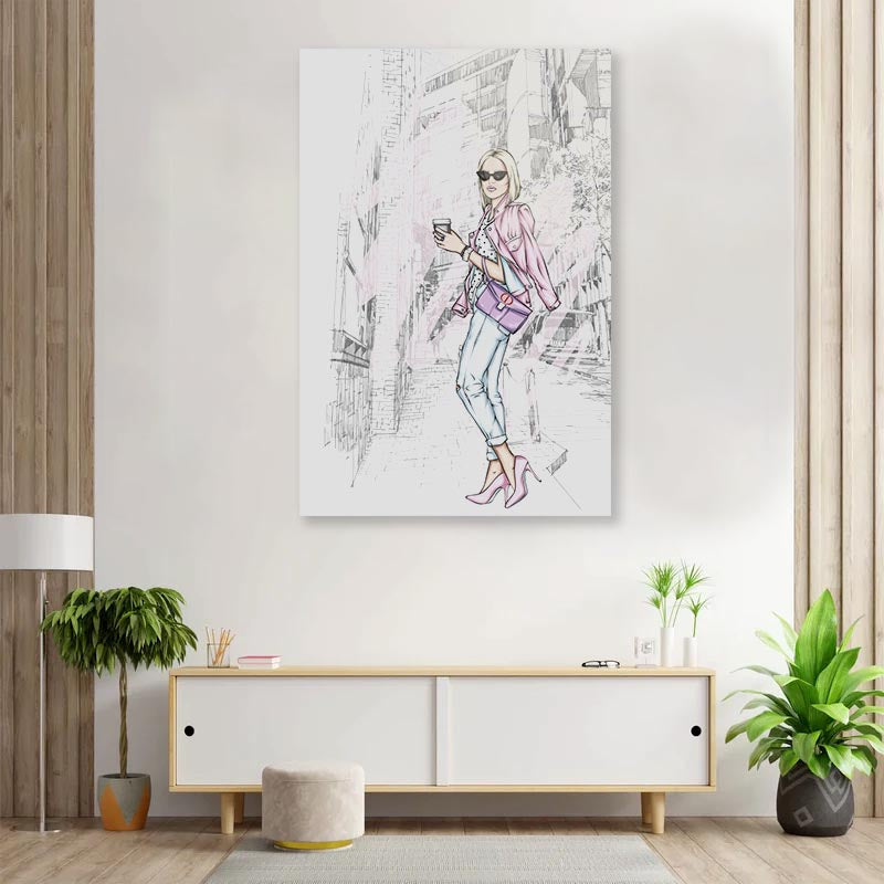 Pink Fashion Store 3D Design Acrylic Glass Print Tempered Glass Wall Art 100% Made in Australia Ready to Hang