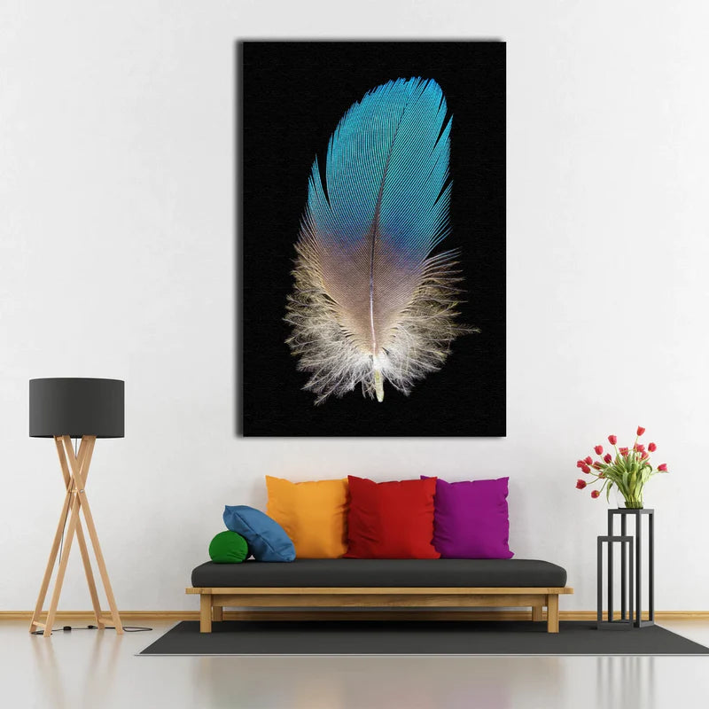 Feather Closeup UV Direct Aluminum Print Australian Made Quality