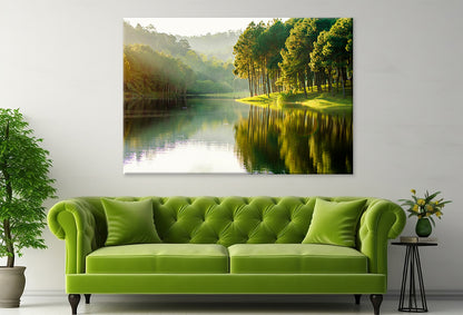 Pang Ung Reflection in Lake  Wall Art Decor 100% Australian Made