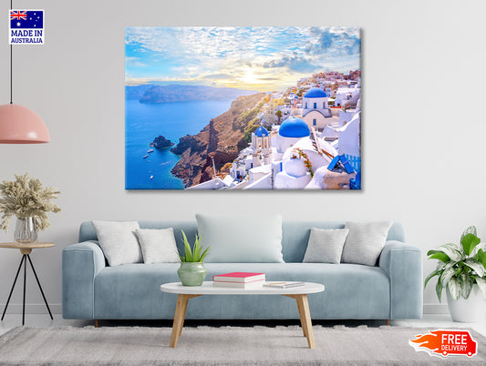 Sunrise In Oia Santorini Greece Print 100% Australian Made