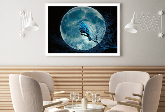 Bird, the Moon, and a Blue Night Home Decor Premium Quality Poster Print Choose Your Sizes