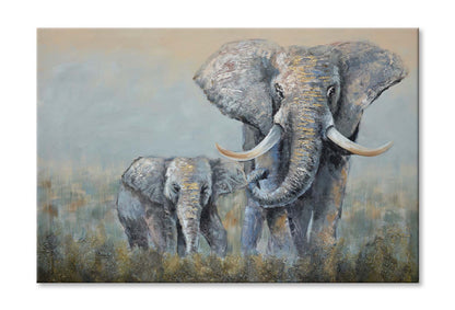 An Elephant, Animal, Gray Tone, Asia Wall Art Limited Edition High Quality Print