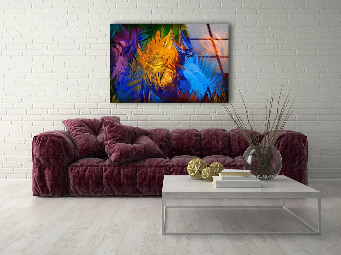 Abstract Brush Strokes UV Direct Aluminum Print Australian Made Quality