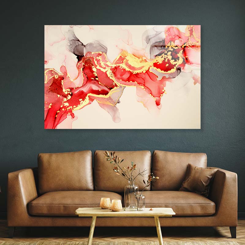 Beautiful Oriental Ink Acrylic Glass Print Tempered Glass Wall Art 100% Made in Australia Ready to Hang