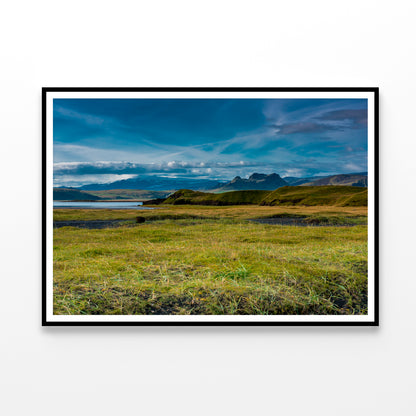 Green Grass Lands with Blue Sky Home Decor Premium Quality Poster Print Choose Your Sizes