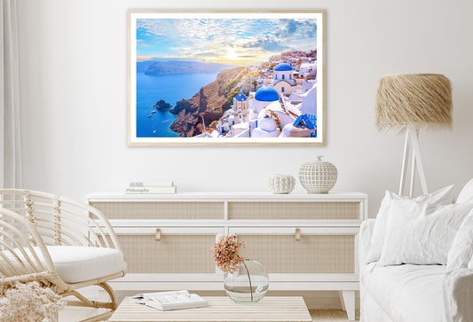 Sunrise In Oia Santorini Greece Home Decor Premium Quality Poster Print Choose Your Sizes