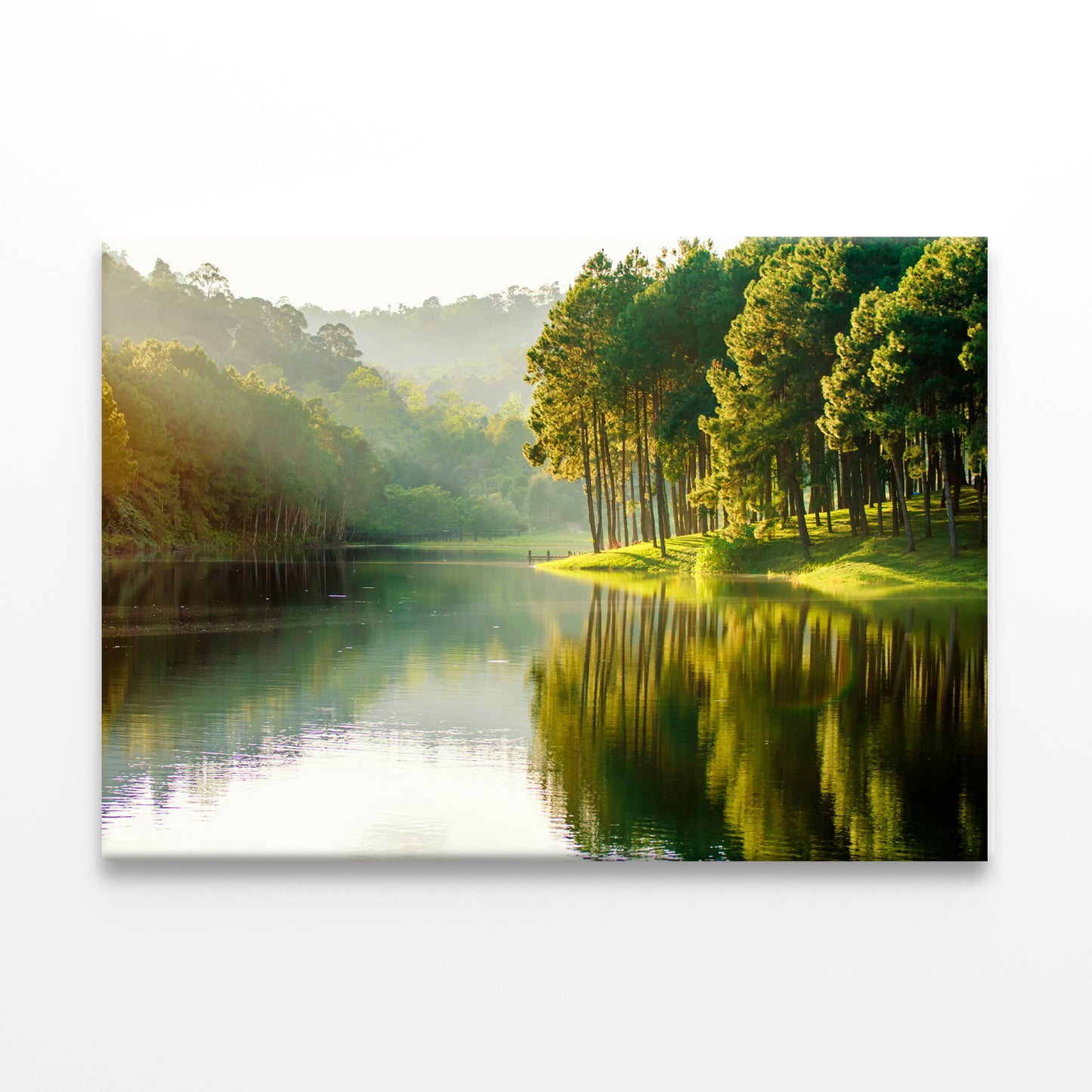 Pang Ung Reflection in Lake  Wall Art Decor 100% Australian Made