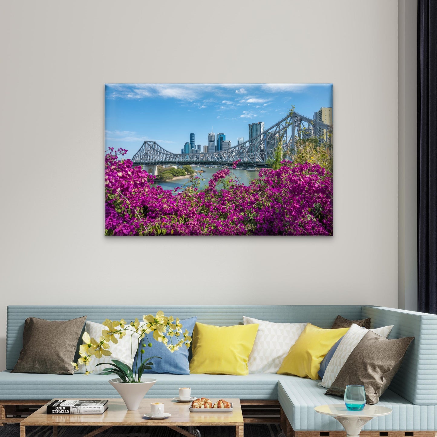 Brisbane Skyline Story Bridge Wall Art Decor 100% Australian Made