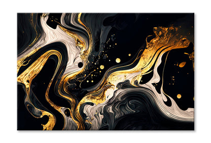 Marble, Ink, Paint, Abstraction Oil Painting Wall Art Limited Edition High Quality Print Stretched Canvas None