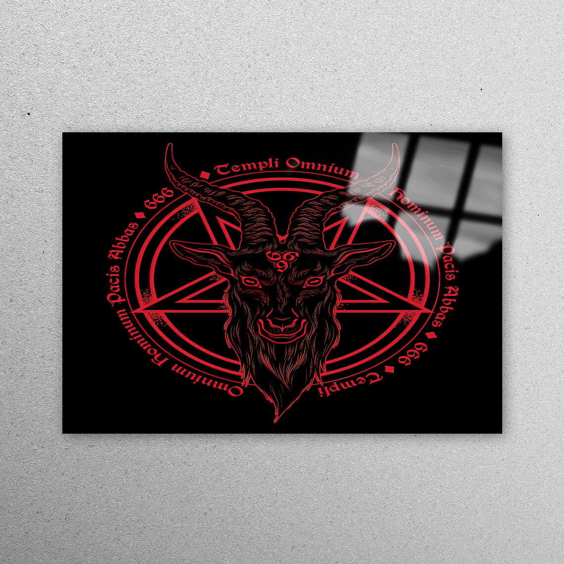 Pentagram Lucifer Acrylic Glass Print Tempered Glass Wall Art 100% Made in Australia Ready to Hang