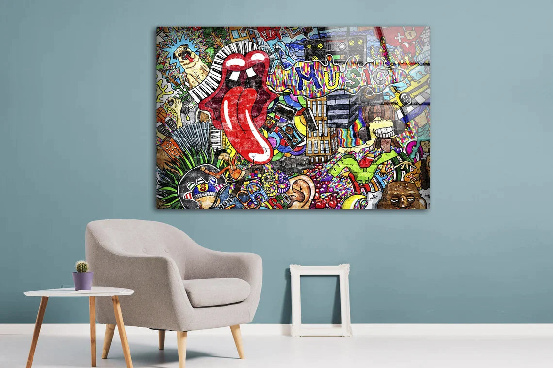 Wall Abstract Graffiti UV Direct Aluminum Print Australian Made Quality