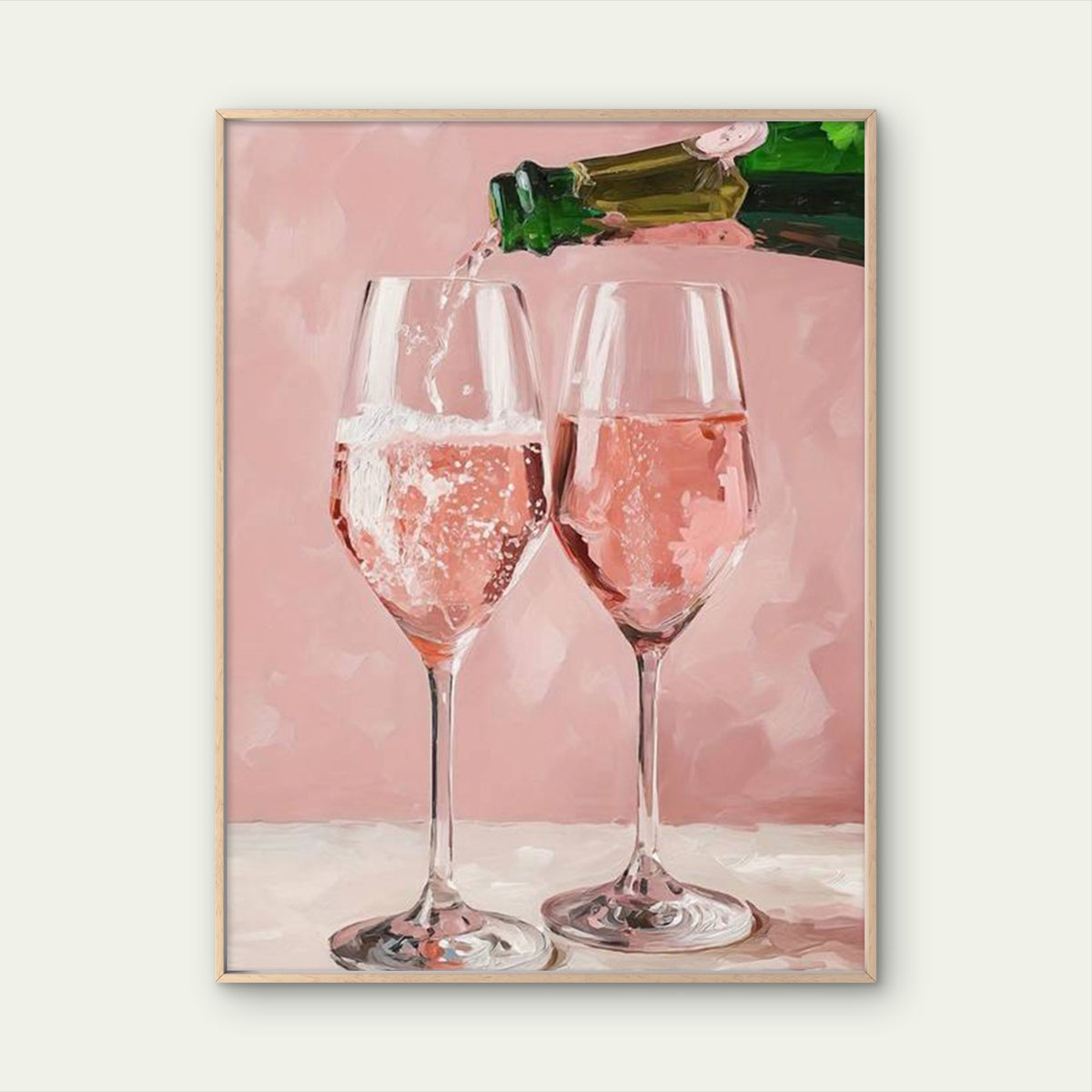 Trendy Pink Champagne Romantic Art Fashion Home Decor Premium Quality Poster Print Choose Your Sizes