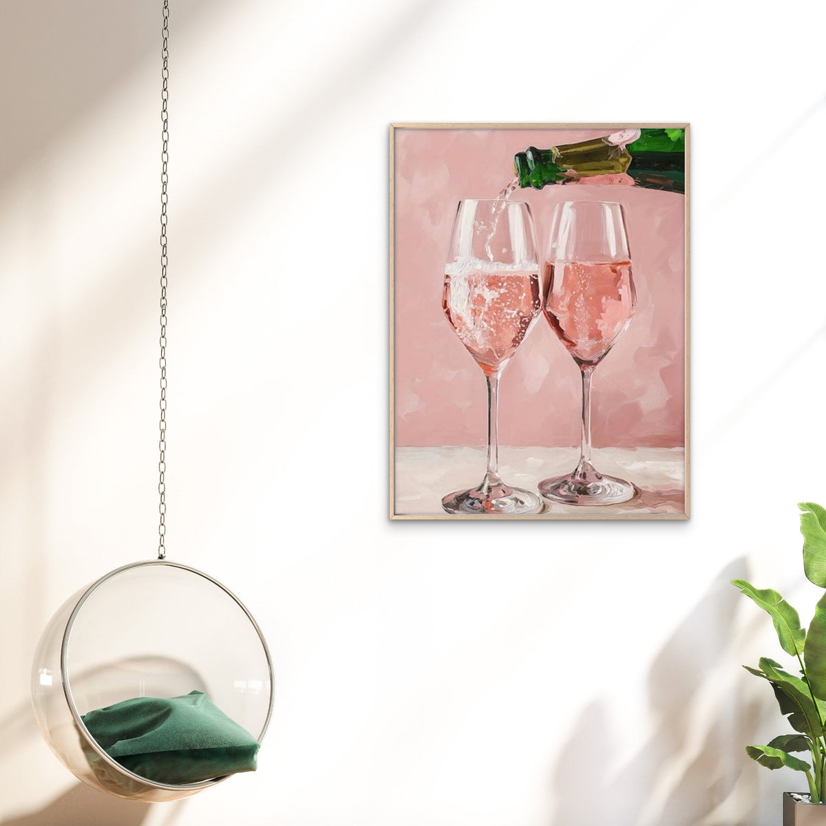 Trendy Pink Champagne Romantic Art Fashion Home Decor Premium Quality Poster Print Choose Your Sizes