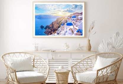 Sunrise In Oia Santorini Greece Home Decor Premium Quality Poster Print Choose Your Sizes