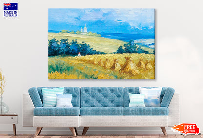 Natural Field View Oil Painting Wall Art Limited Edition High Quality Print