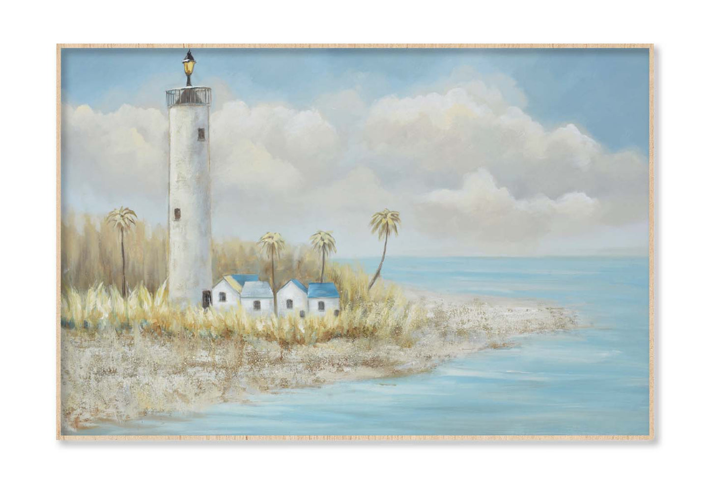 An Island, Lighthouse, Oil Painting Wall Art Limited Edition High Quality Print