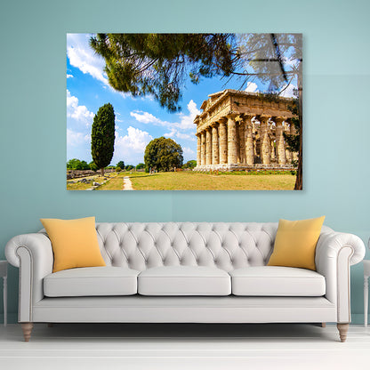 Ancient Temple of Poseidon Italy Acrylic Glass Print Tempered Glass Wall Art 100% Made in Australia Ready to Hang