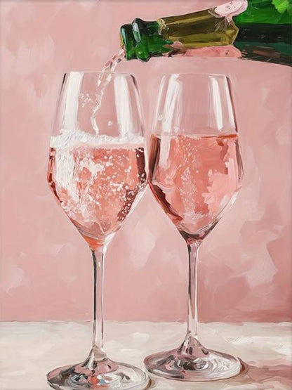 Trendy Pink Champagne Romantic Art Fashion Home Decor Premium Quality Poster Print Choose Your Sizes