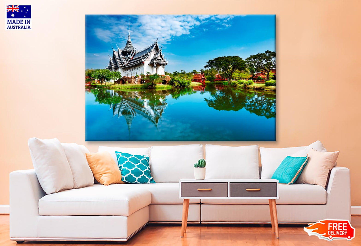 Sanphet Prasat Palace, Ancient City, Bangkok, Thailand Wall Art Decor 100% Australian Made