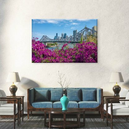 Brisbane Skyline Story Bridge Wall Art Decor 100% Australian Made