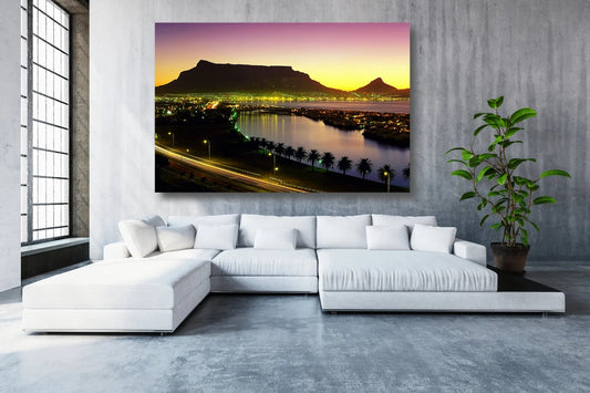 Cape Town Cityscape Wall Art UV Direct Aluminum Print Australian Made Quality