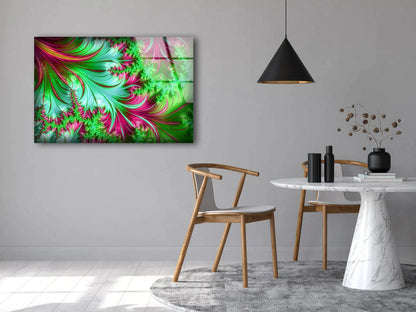 Green Pink Abstract UV Direct Aluminum Print Australian Made Quality