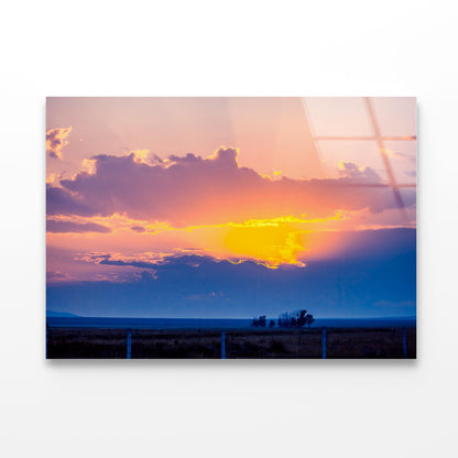 Grassland at Sunset Acrylic Glass Print Tempered Glass Wall Art 100% Made in Australia Ready to Hang