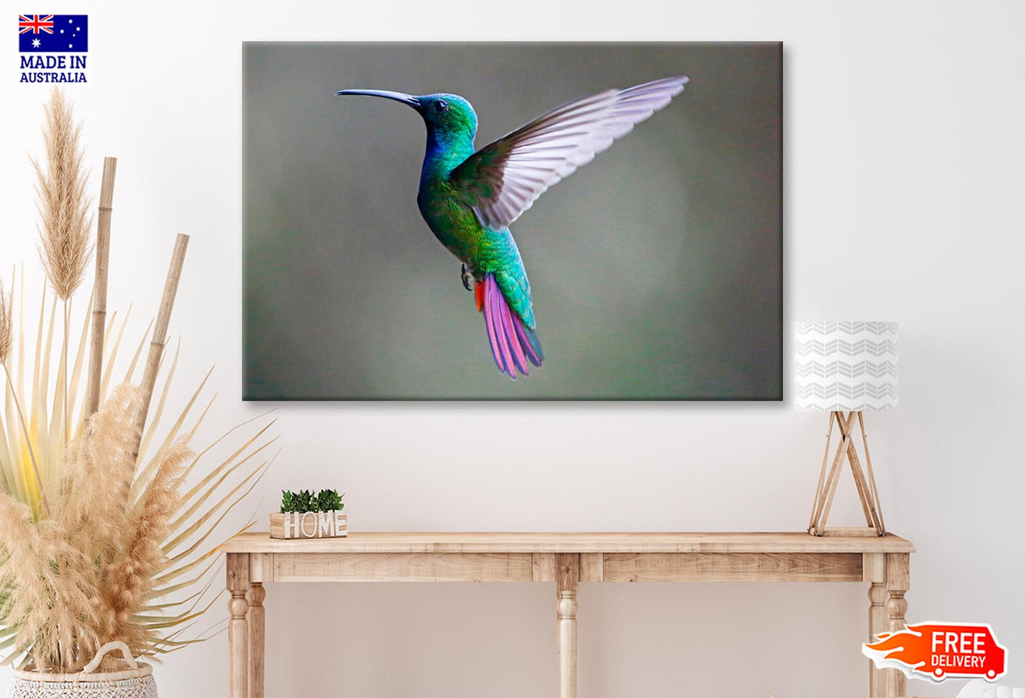 Green-Breasted Mango Female  Wall Art Decor 100% Australian Made