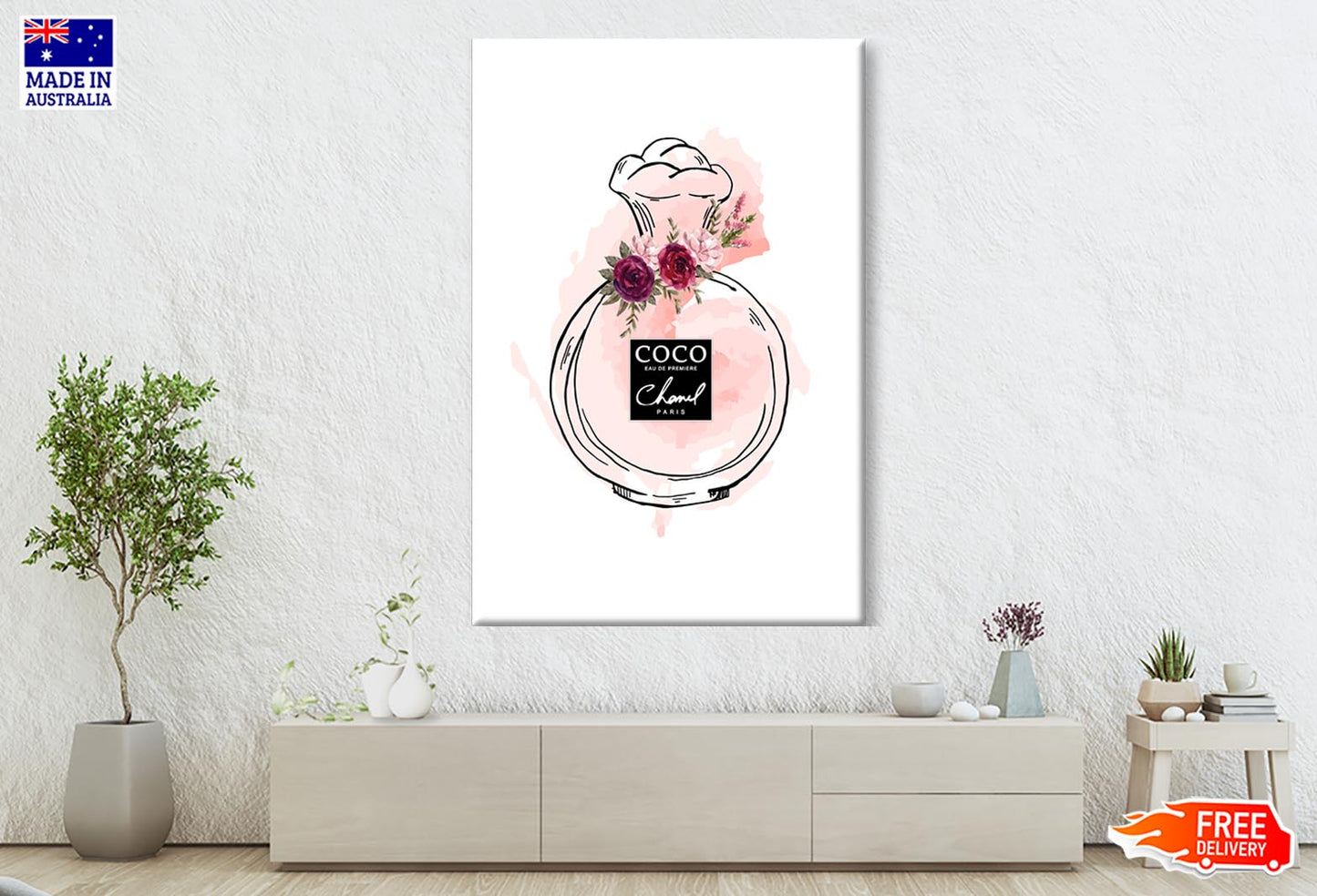 Red Shade Perfume Wall Art Limited Edition High Quality Print