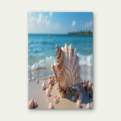 Ocean Treasure on the Shore 60x90cm Metal Print Ready to Hang
