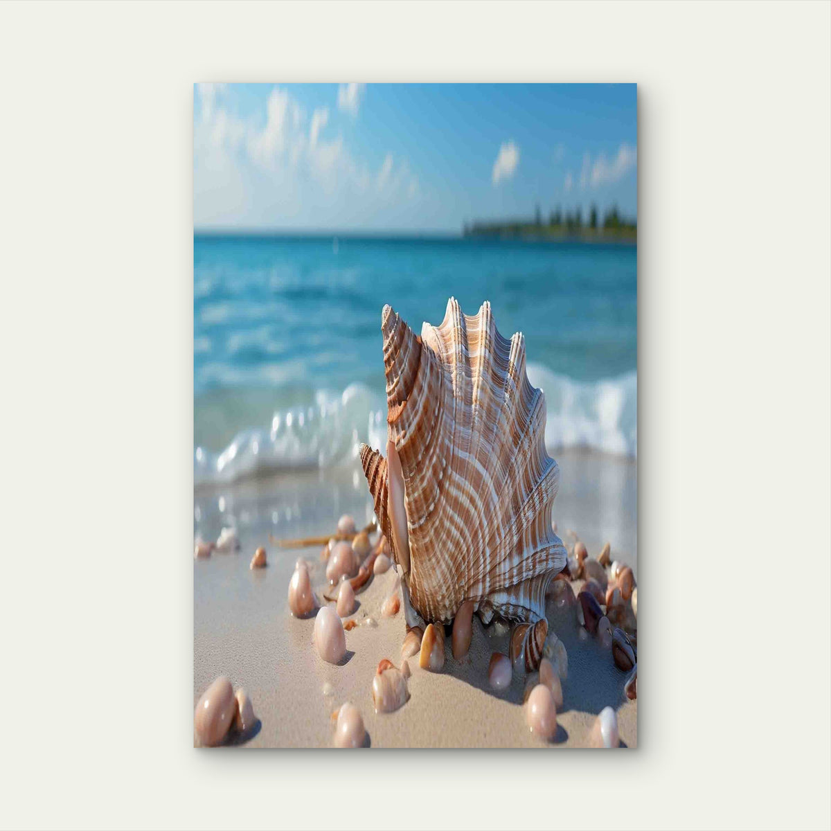 Ocean Treasure on the Shore 40x60cm Metal Print Ready to Hang