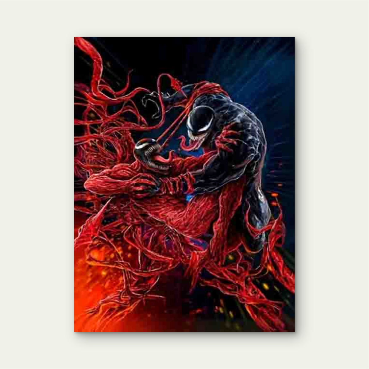 Two Fantasy Characters 60x90cm Metal Print Ready to Hang